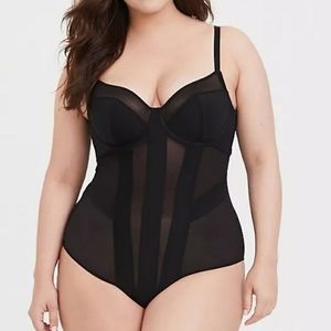 Black Mesh Bodysuit